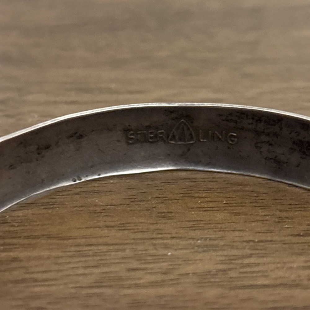 Vintage Wohelo Campfire Girls sterling silver cuff bracelet by JJ White 15 g - Picture 5 of 6